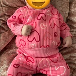 Pink Heart baby outfit